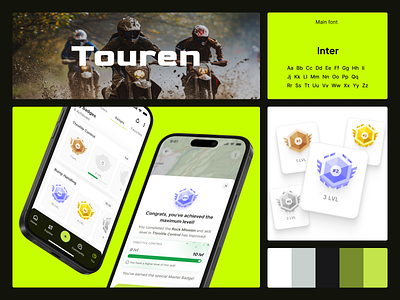 Touren – Trail Navigation App design gamification mobile mobile app mobile design sports app trails ui ux