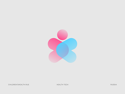 health tech for children logo mark branding children germany illustration logo logo design logo for app logotype two hearts