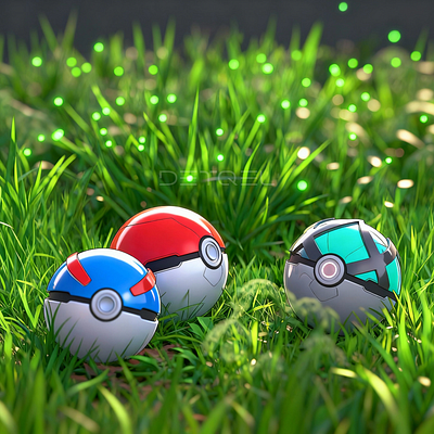 Pokeballs 3d Design 3d animation graphic design ui