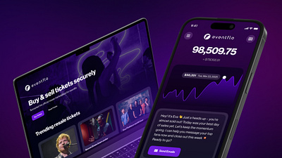 Eva – AI Ticketing Platform Design System ai creative direction dark design system festival saas ticketing ui ui design vibrant vision os