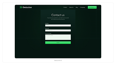 Deductive AI - Contact Us Section