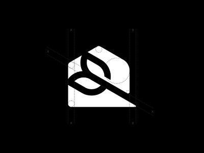 Rose House Logo (Sold to the Client) architecture branding building construction flower geometric home house logo rose simple