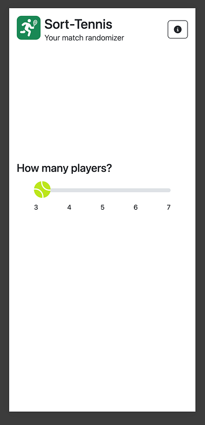 Sort-Tennis : My first app (circa 2020) app css html javascript microinteractions minimalist mobile react tennis uiux