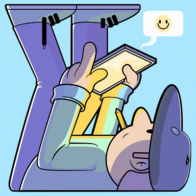 Chill Worker! artwork branding character colors design freelance funny graphic graphics illustration motion tech technology vector work