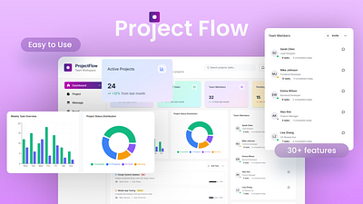 Project Flow crm design dashboard design project flow ui user interface ux