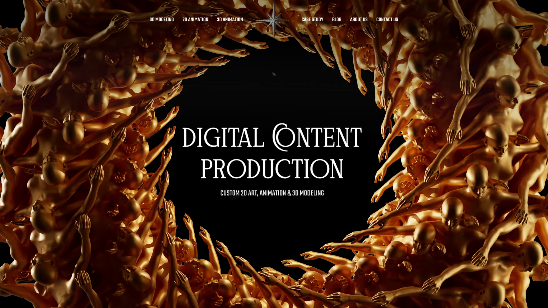 Example of 3d animation studio website design