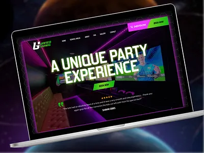 Mobile Gaming Van – Landing Page UI amedesign animation birthday creative dailyui design gaming truck gamingcommunity interaction interface landing page mobilegame moderndesign partyplanning ui uidesign uiux ux webdesigninspiration website