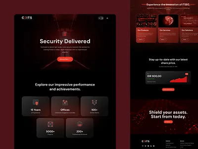 IT Security Website cloud security landing page ui user experience user interface ux web design website