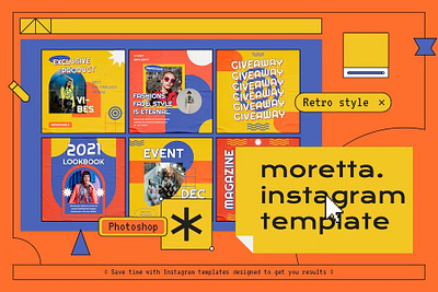 Moretta Instagram Post & Template advertising blog blogger branding gradient instagram instagram post instagram posts instagram stories instagram story instagram template instagram templates neon post posts stories story template templates