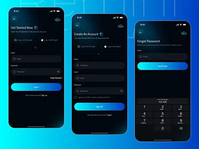 Login & Signup Page UI - Remini App app app design authentication forgot password ios login screen mobile mobile app registration remini sign in sign up sign up form signuppage uiux useronboarding