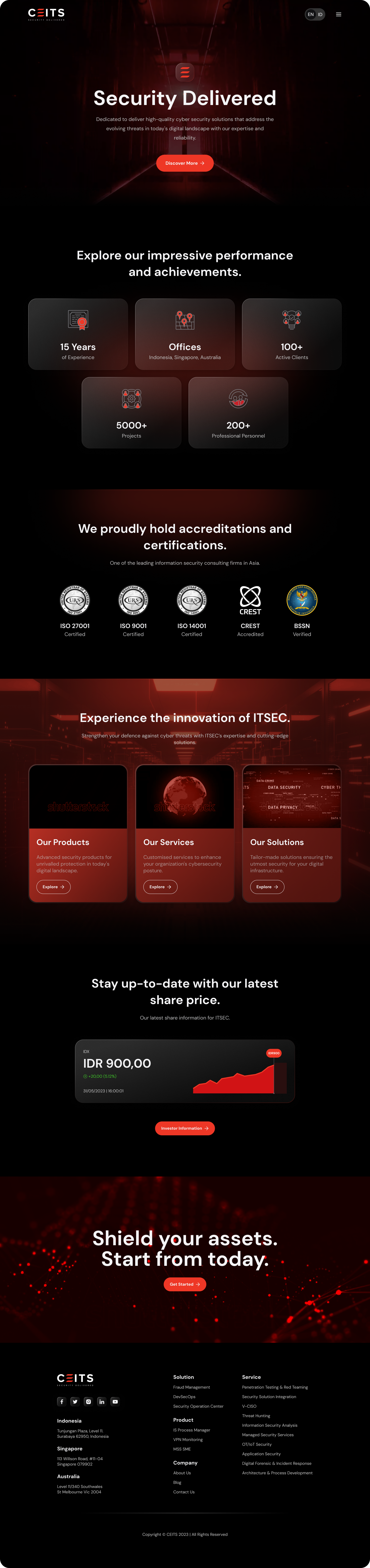 IT security website - Homepage full cloud security landing page ui ui design uiux user experience user interface ux ux design web design website website design