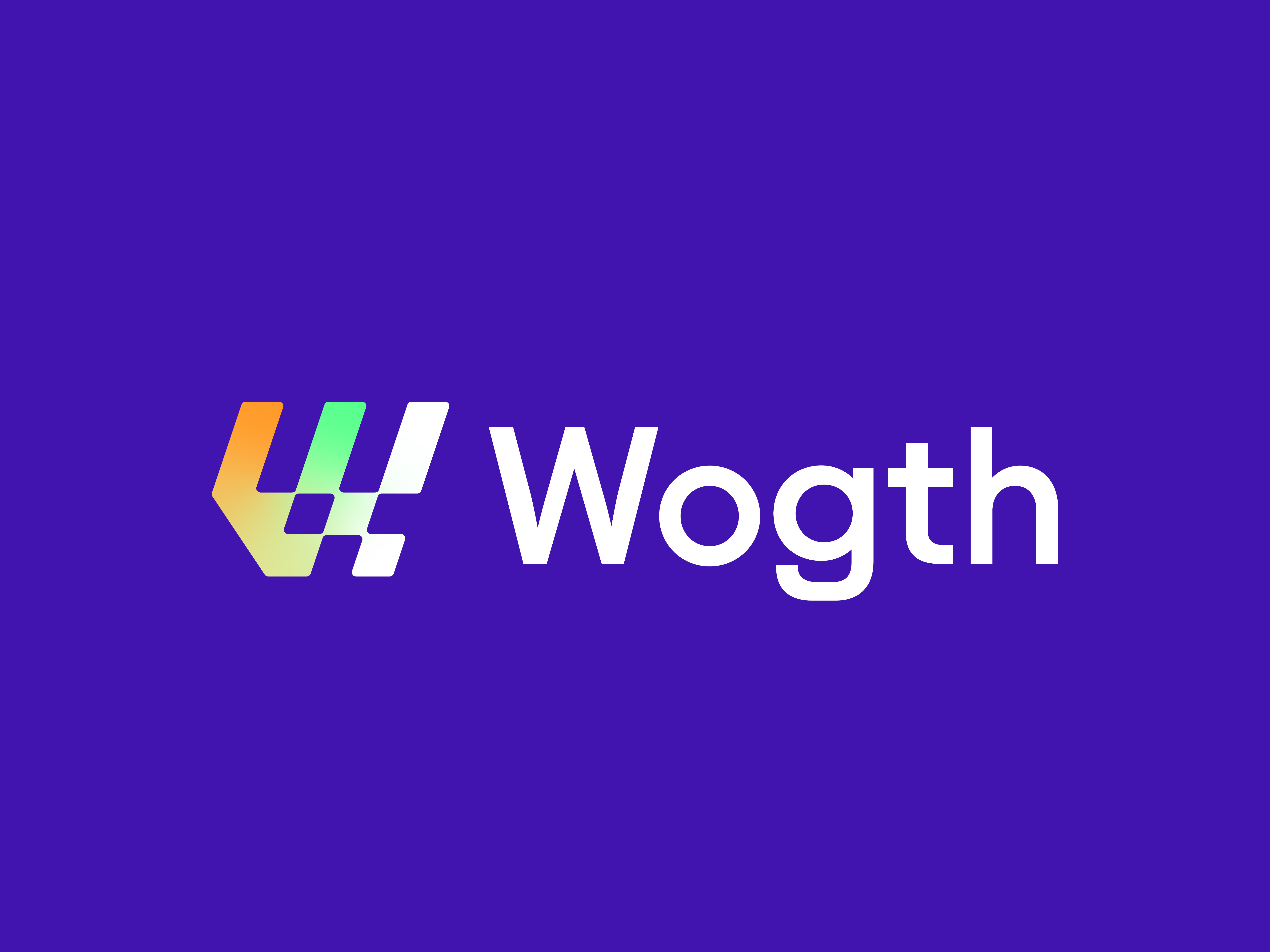 Wogth logo design and identity abstract brand brand identity branding gradient icon identity logo logo design logo mark logodesign logotype modern logo symbol tech tech logo technology vector w logo