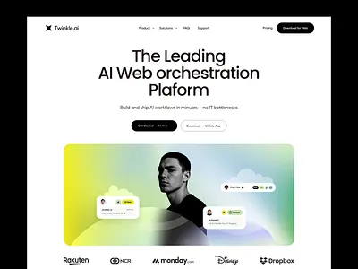 AI Startups - Landing Page Design ai ai landing page ai marketing ai product ai sales agent ai startups ai website ai website design ai workflow ai workspace header hero image to video landing page design product design project management startups text to image web design