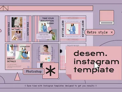 Desem Instagram Post & Stories Template advertising app blog blogger branding graphic design instagram instagram post instagram posts instagram stories instagram story instagram template instagram templates post posts stories story template templates ui