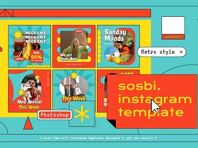 Sosbi Instagram Post & Stories Tempate instagram instagram template social media template