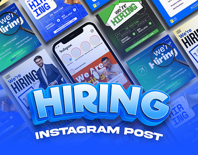 Hiring Instagram Social Media Post advertising business corporate cv employee hire hiring job poster recruiting recruitment resume work worker