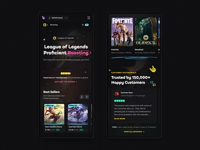 Gaming Platform Website - Mobile UI/UX Design esports design esports mobile esports website game app game ui game website design gamer gaming gaming app gaming application gaming design gaming landing page gaming mobile gaming mobile app gaming page gaming platform gaming site gaming website gaming websites tag