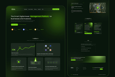 Crypto | landing page bento card crypto landing page ui ui design website