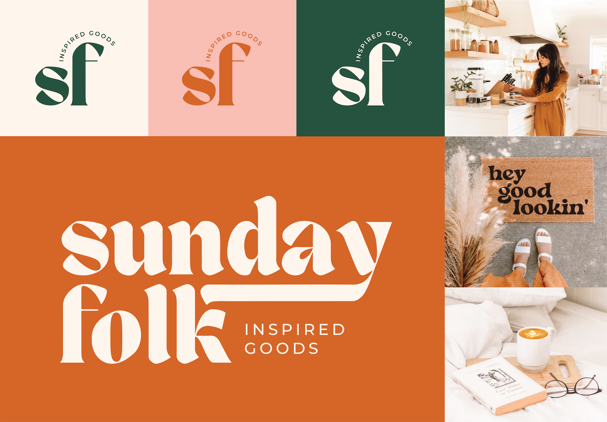 Sunday Folk Inspired Goods | Branding blackletter logo branding graphic design homegoods logo homewares branding homewares logo label design logo logo design retail branding sundayfolk typography