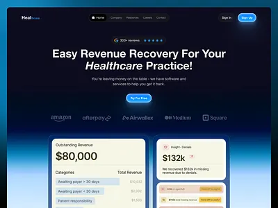 Medical SaaS Landing Page crm health care healthcare hero section home page medical medical landing page minimalist saas saas healthcare saas landing page saas website ui design uiux web design web3