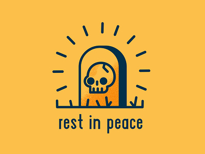 Colorful Funeral bones death funeral grave illustration illustrator skull vector yellow