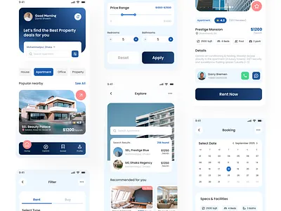Resido - Real Estate App app design home home rent house house rent app mobile app property app real estate real estate app rent saas uiux