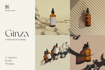 Ginza Cosmetic Bottle Mockups amber bottle amber bottle mockup apothecary bottle cologne bottle cosmetic bottle cosmetic packaging ginza cosmetic bottle mockups label mockup minimal mockup mockup packaging mockup perfume bottle photo mockup skincare mockup