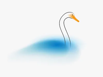 Swan art bird blur gradient illustration mascot minimal swan vector