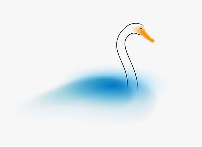 Swan art bird blur gradient illustration mascot minimal swan vector