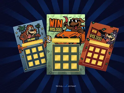 Scratcher Game UI / FiveM design for RevGG cartoon fivem fivem roleplay fivem ui fivem ui design graphic design gta rp gta ui illustration interface rp scratcher ui zdrapki