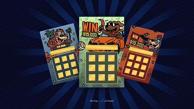 Scratcher Game UI / FiveM design for RevGG cartoon fivem fivem roleplay fivem ui fivem ui design graphic design gta rp gta ui illustration interface rp scratcher ui zdrapki