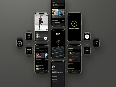 DRIP Fitness app apple watch design ios iphone ui ux