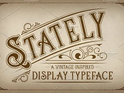 Stately Display Typeface branding catchwords decorative display font graphic design logo motion graphics outline serif stately display typeface typeface victorian vintage