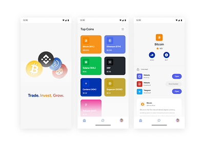 Crypto Sphere – Clean UI for a Crypto Dashboard (Mobile) app crypto figma ui uiux