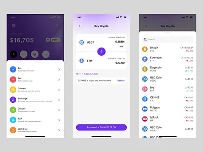 Crypto Investment Mobile App Design app design app interface blockchain buy crypto crypto app design crypto investment app cryptocurrency fintech fintech app fintech mobile ui minimal app mobile app mobile application mobile ui modern app ui motion ui product design ui ux