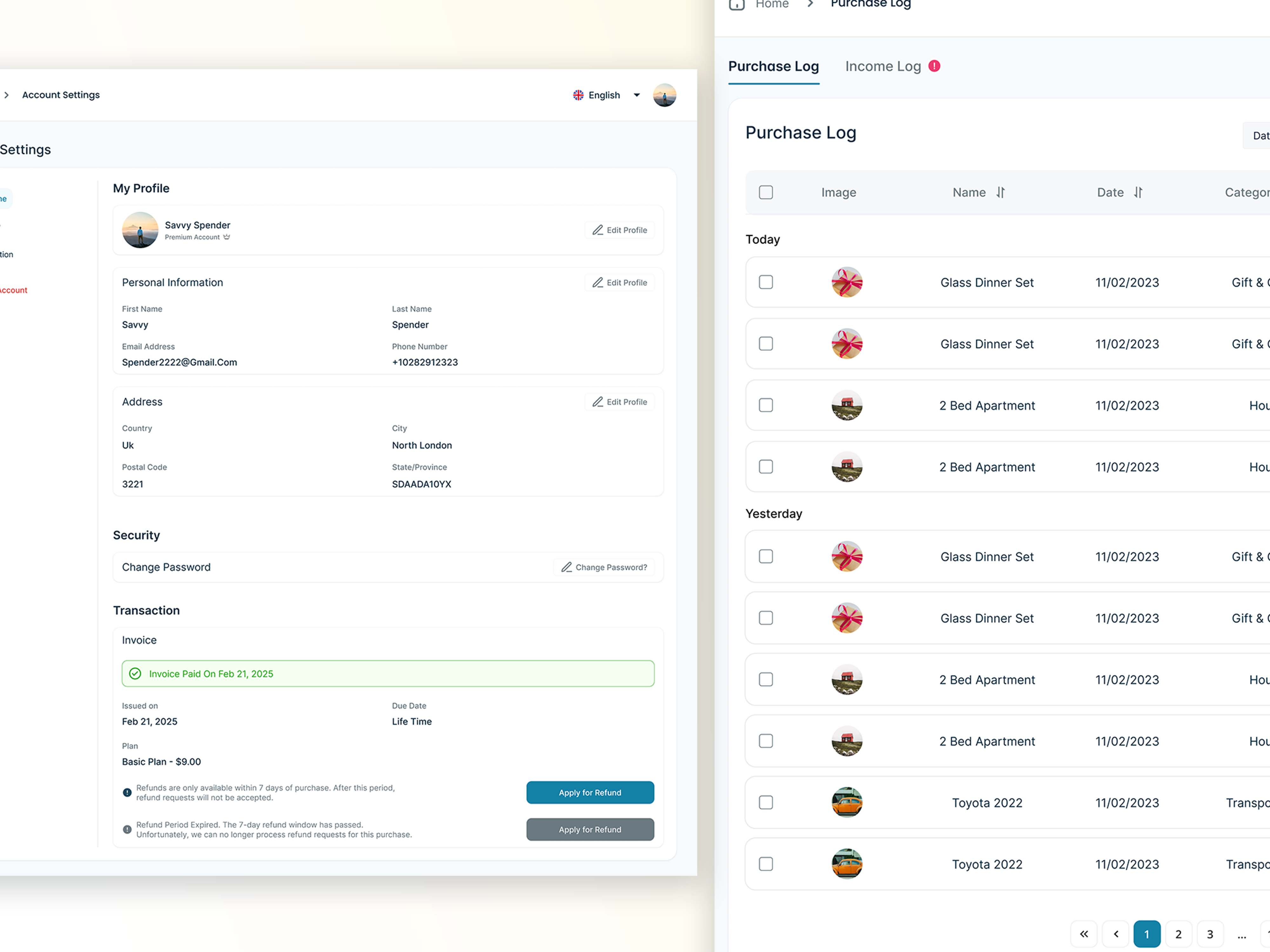 Example of Dashboard UX UI Design