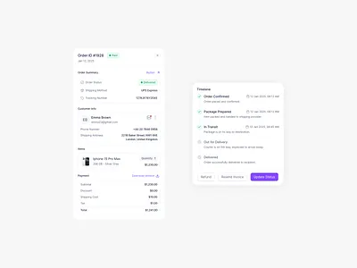 💜 Order Detail Page – Seller Panel SaaS branding dashboard design logo marketplace saas seller panel typography ui ux