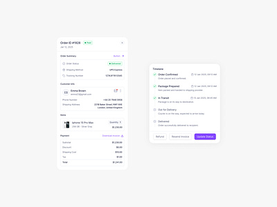💜 Order Detail Page – Seller Panel SaaS branding dashboard design logo marketplace saas seller panel typography ui ux