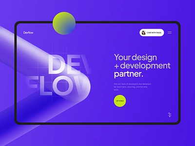 Devflow - Web Developer Landing Page agency backend code coding developer development frontend homepage landing page programmer service software ui uiux web design website website development