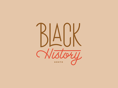 Black History Month graphic design lettering logo vector