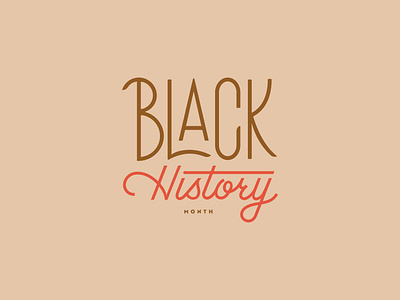 Black History Month graphic design lettering logo vector
