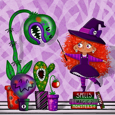 "Wicked Garden" Illustration 3d animation app branding design graphic design icon illustration illustrator logo minimal motion graphics typography ui ux vector web web design website