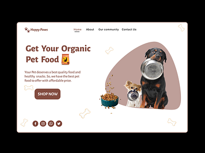 Pet Food Website Design | WebyKing graphic design ui webdesign wesitedesign