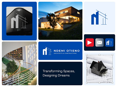 Logo Design Ndemi Otieno Architects architechture architect architectural branding graphic design icon identity logo logotype typography ui vector