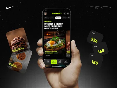 Nike Training Club App. Home Workouts & Fitness app branding design figma graphic design illustration logo ui ux vector