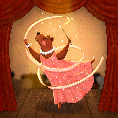 "Dancing Bear" Illustration app branding design graphic design illustration logo typography ui ux vector