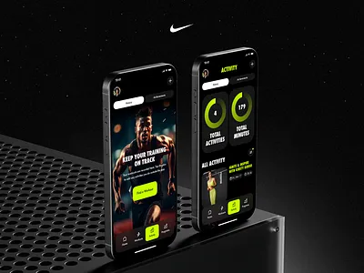Nike Training Club App. Home Workouts & Fitness app branding design figma graphic design illustration logo ui ux vector