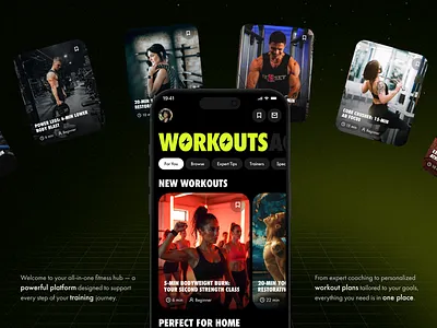 Nike Training Club App. Home Workouts & Fitness app branding design figma graphic design illustration logo ui ux vector