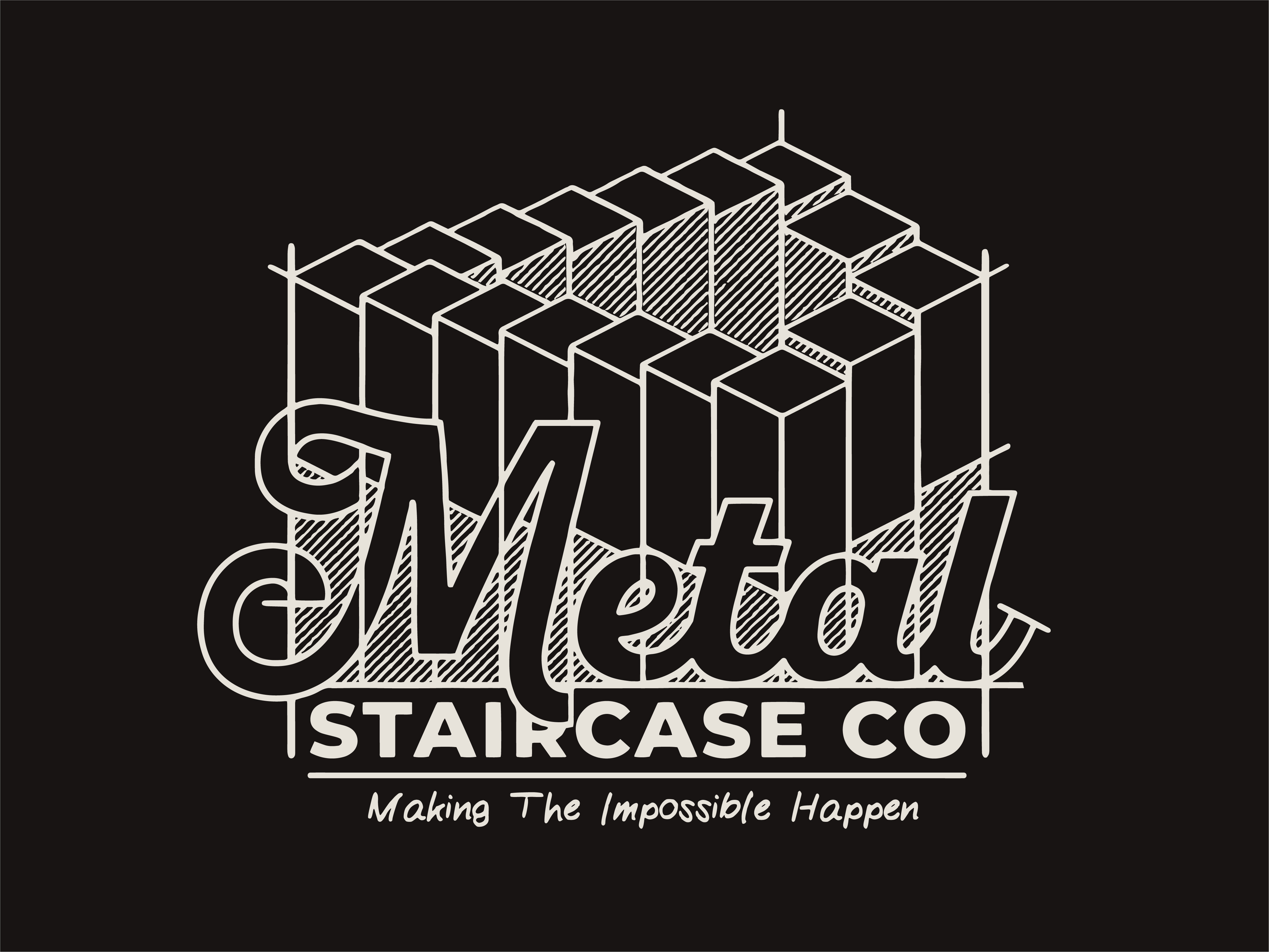 MSC - The impossible design illustration metal retro staircase stairs vintage