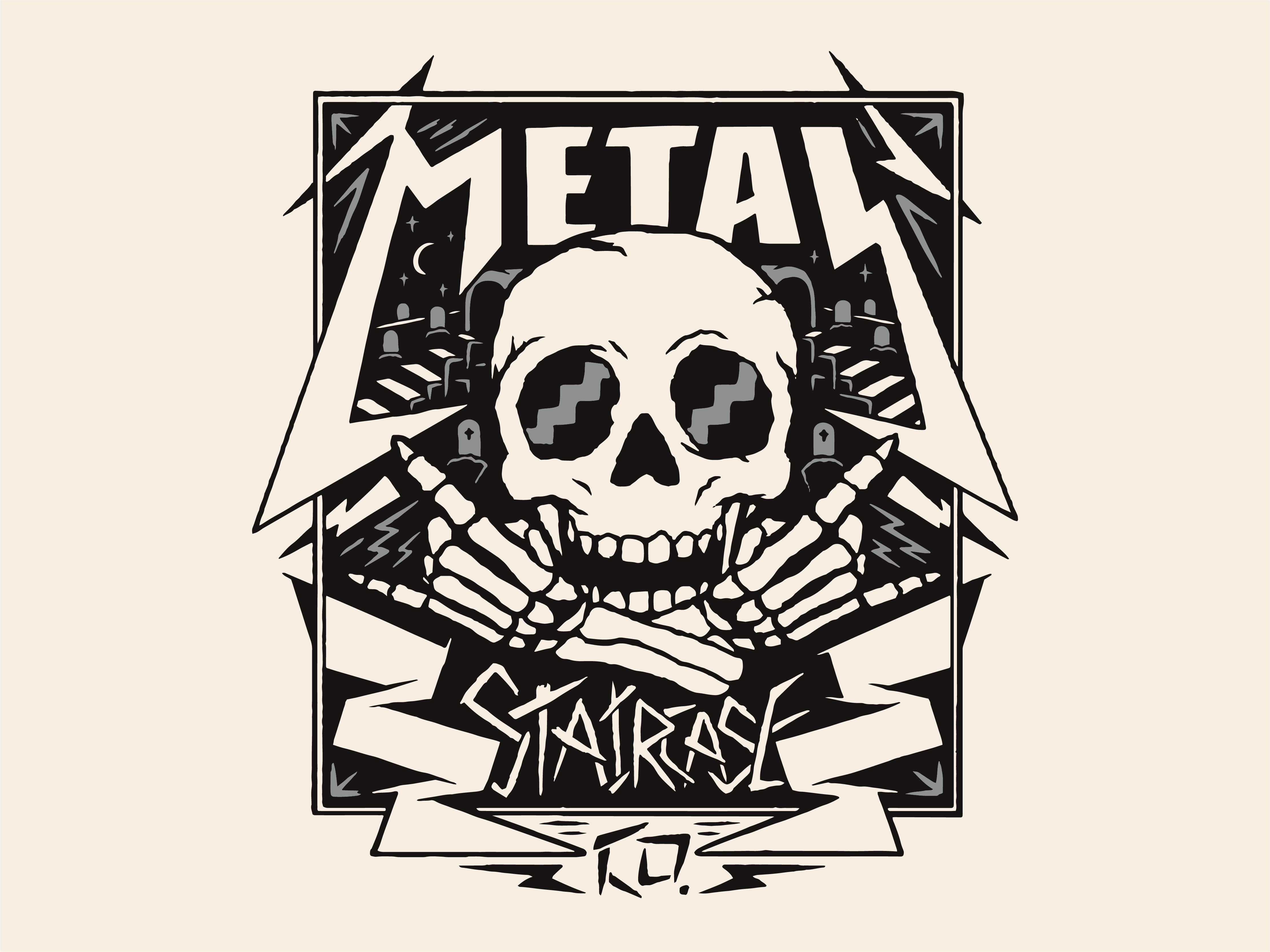MSC - Metal Staircase Co. cartoon design illustration metal metal poster poster retro skeleton skull tshirt design vintage
